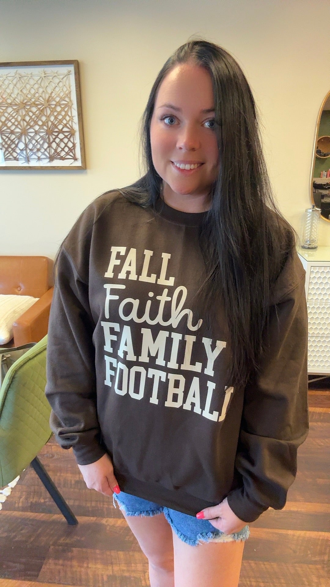 Fall, Faith, Family, Football Crewneck